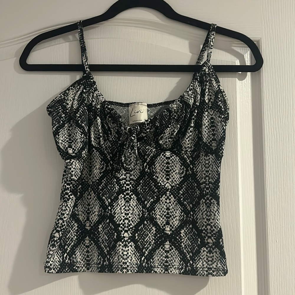 black and white tank top